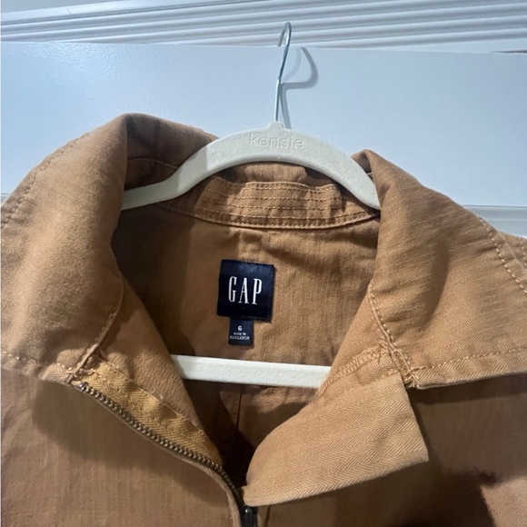 GAP Sleeveless Dark Camel Zip Front Jumpsuit 6 - Picture 4 of 5